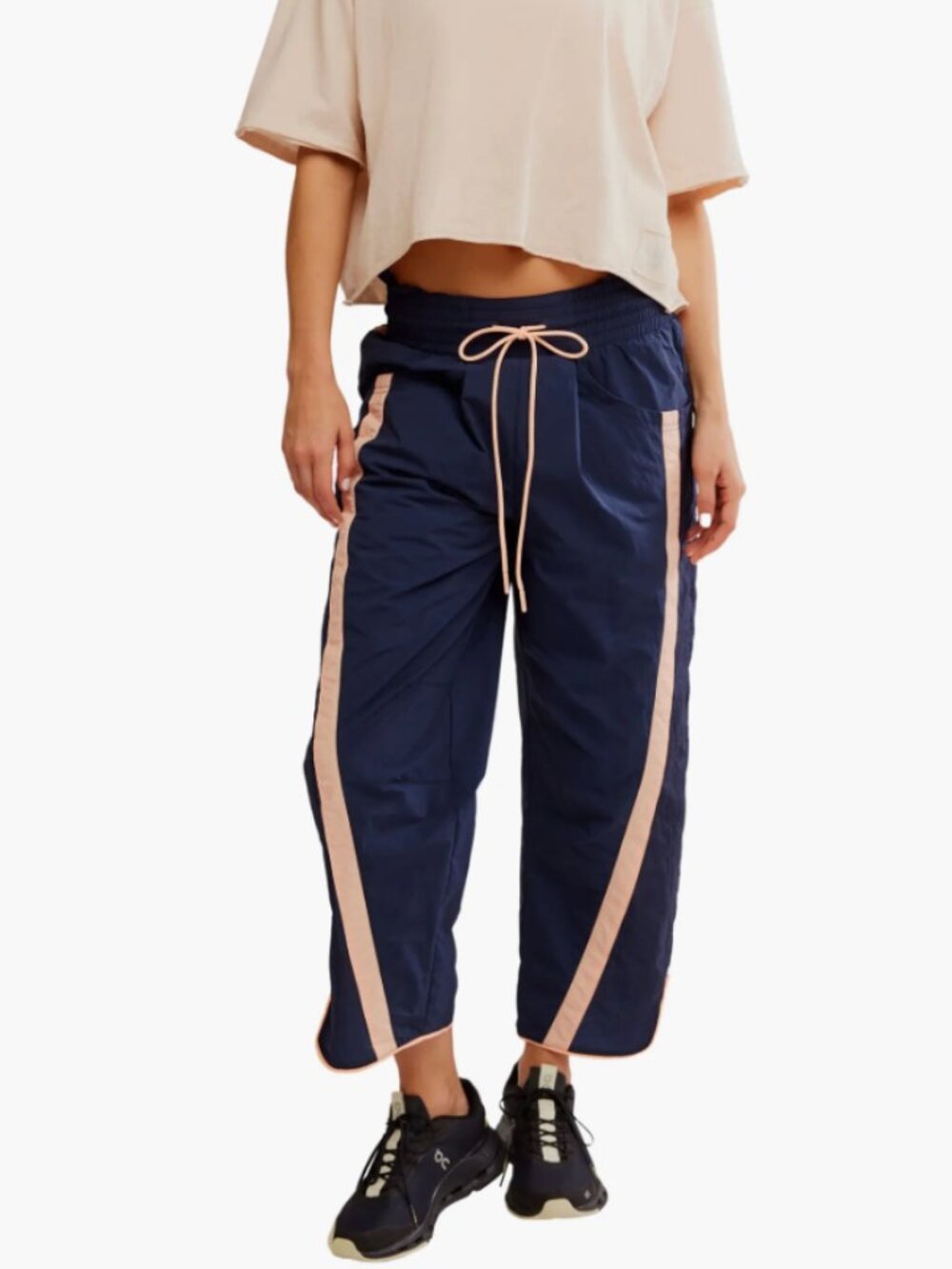 FP Movement Champ Is Here Track Pants Size S Navy/Pink
